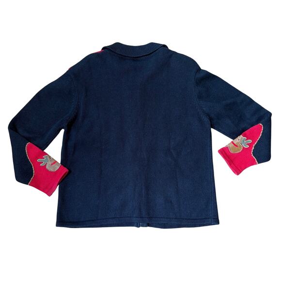 Tiara International Vintage Cardigan SZ M Zip Equestrian Western Rodeo Teacher - Picture 2 of 10